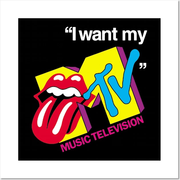 I WANT MY MTV 布製のぼり旗 エムティーヴィー ミュージックテレビジョン 音楽 洋楽 ポスター タペストリー